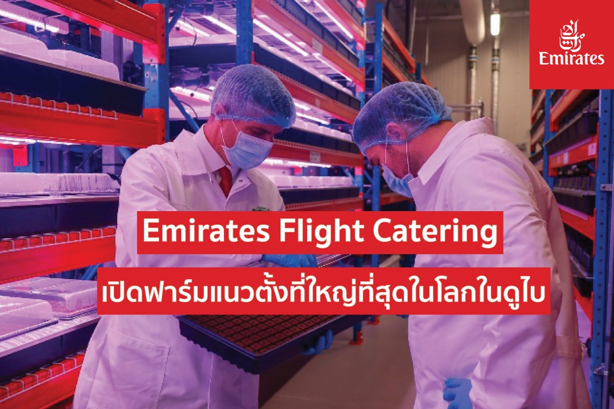 ข่าวสารการท่องเที่ยว ทริป ที่พัก อาหาร เรื่อง หรืออื่นๆ เรื่อง Emirates Flight Catering เปิดฟาร์มแนวตั้งที่ใหญ่ที่สุดในโลกในดูไบ